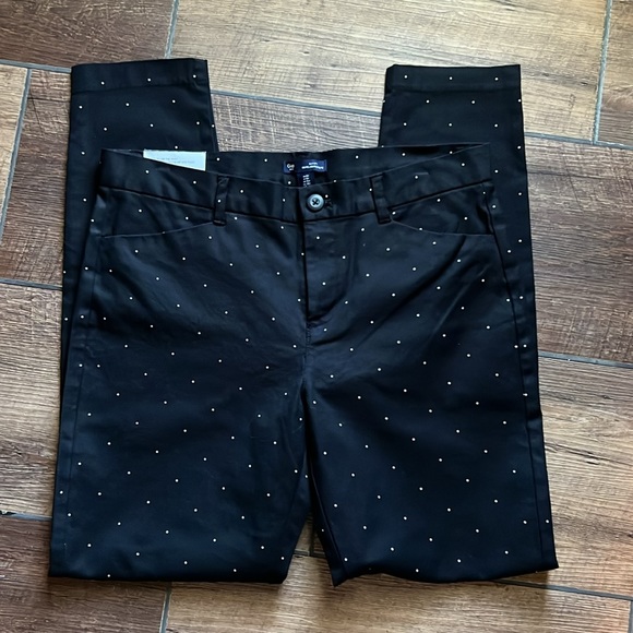 GAP Slim City Coupe Polkadot Ankle Pants Size 6 - Picture 4 of 9